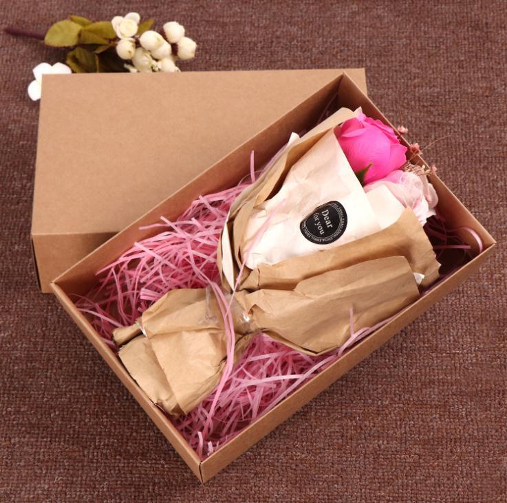 

30pcs/lot White/Black/Brown Large Kraft paper gift packaging box,kraft cardboard handmade Socks underwear box 28x18x8cm SN438