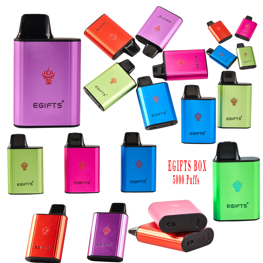 

EGIFTS BOX Disposable E cigarettes 550mah Battery Capacity 12ml With 5000 puffs Extra ULTRA Vape Pen Vs Bang xxl gunnpod Fumed INFINITY