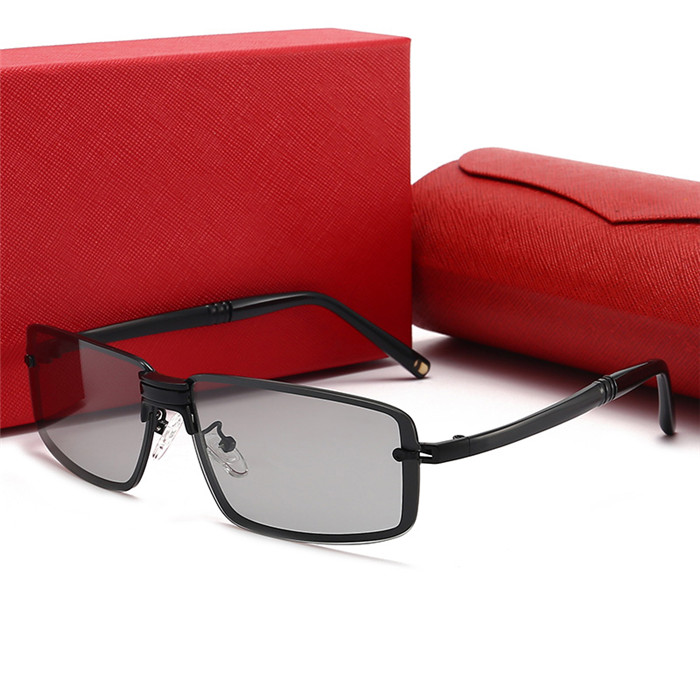 

Top Quality Mens Women Pilot Designer Sunglasses Polaroid Frame Glasses Fashion Metal Glasses Uv400 Polarized Sunglasses With Box