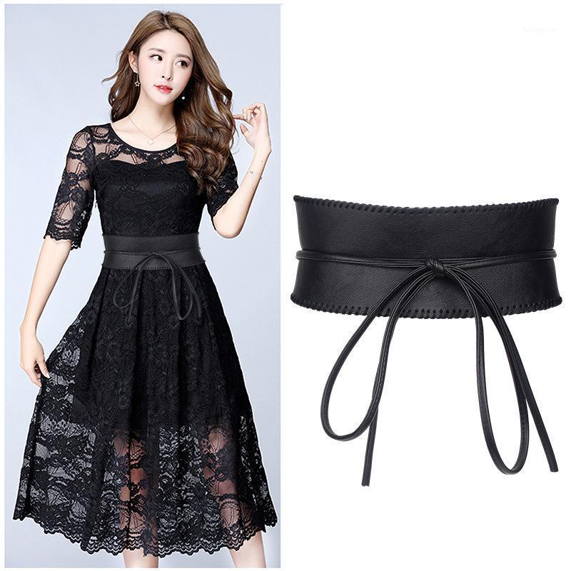 

Women's Wide Waist Belt Lady Decoration Dress Waistband Female Fashion Dress Waistbelt Retro Decorate Straps Waistband B-91411, Black