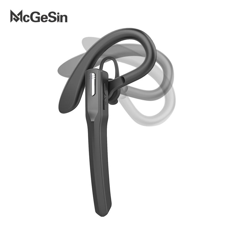

McGeSin Wireless Bluetooth Headset Business Hands Free Headphones V5.0 Earphones IPX4 Waterproof Sport Earbuds With Microphone, Black