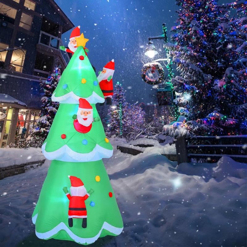 

In Stocks 2.4M LED Inflatable Outdoor Glow Christmas Tree Merry Christmas Decoration Ornaments Happy New Year 2020
