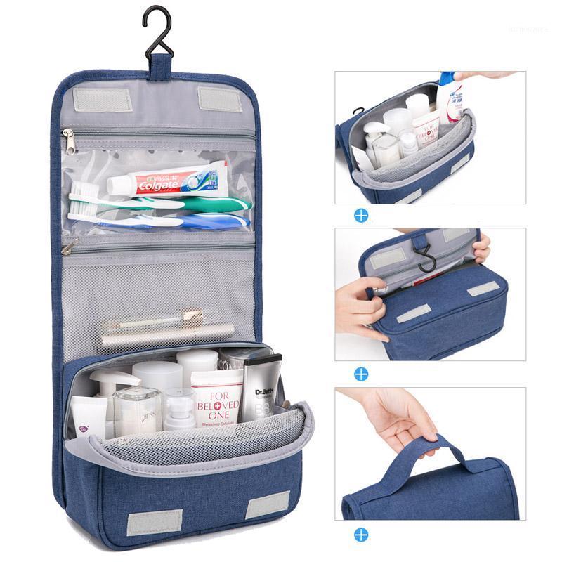 

SAFEBET Brand Folding Portable Cosmetics Storage Bag Women Travel Makeup Organizer Waterproof Hanging Bathroom Washing Bag1