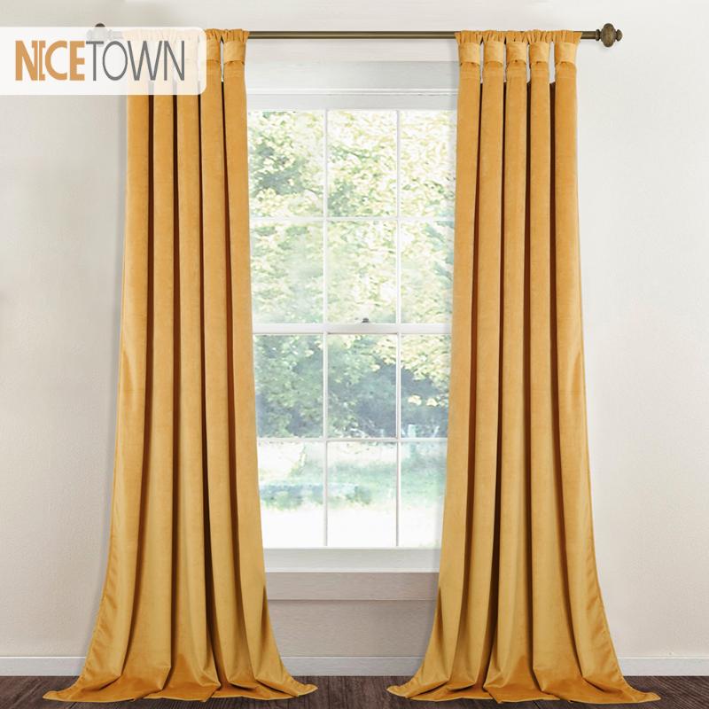 

Thick Room Darkening Noise Reducing Gold Velvet Curtain Luxury Heavy Velvet Drape with Twist Tab Top for Bedroom Window Covering, Gray