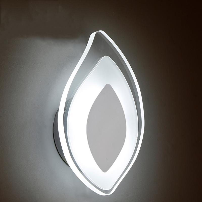 

Creative leaf led wall light modern fashion acrylic indoor decorative wall lamp bedroom bedside aisle stair sconce bra