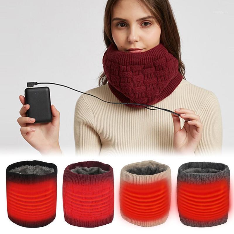 

Winter Oudoor Electric Heating Neck Wrap Knited Warm Keep Neck Warmer Men Women Heating Scarf1, Black