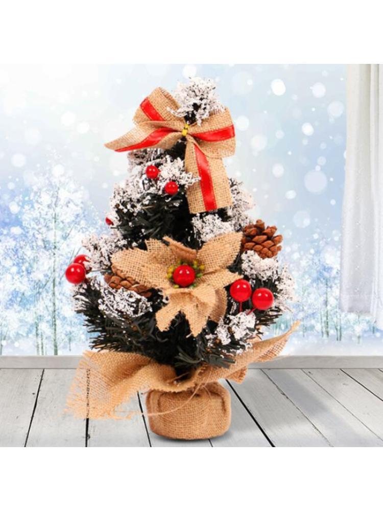 

Mini Artificial Christmas Tree with Ornaments-11.8inch//30cm for Table and Desk M89A