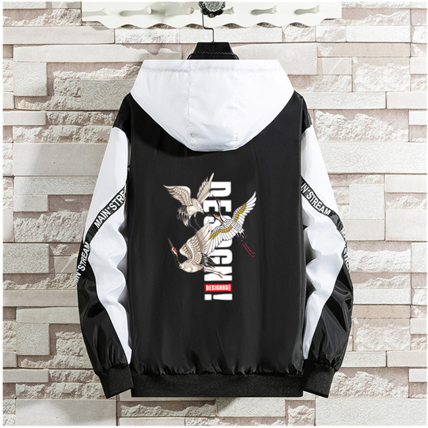 

2021 New Fashion Men Cool Hip Windbreaker Mens Women Harajuku Hooded Coat Male RMYC