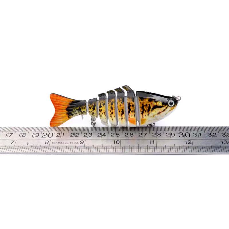 

2021Fishing bait wiggler classic 10 cm hard bait fishing tackle lifelike 7-segment multi segment fish bionic bait sea hook