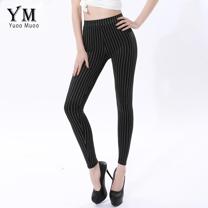 

YuooMuoo 2019 European Style Striped Pants Plus Size Casual Sweatpants Jogger Fashion Skinny Ladies Trousers Long Legging Pants1, Black