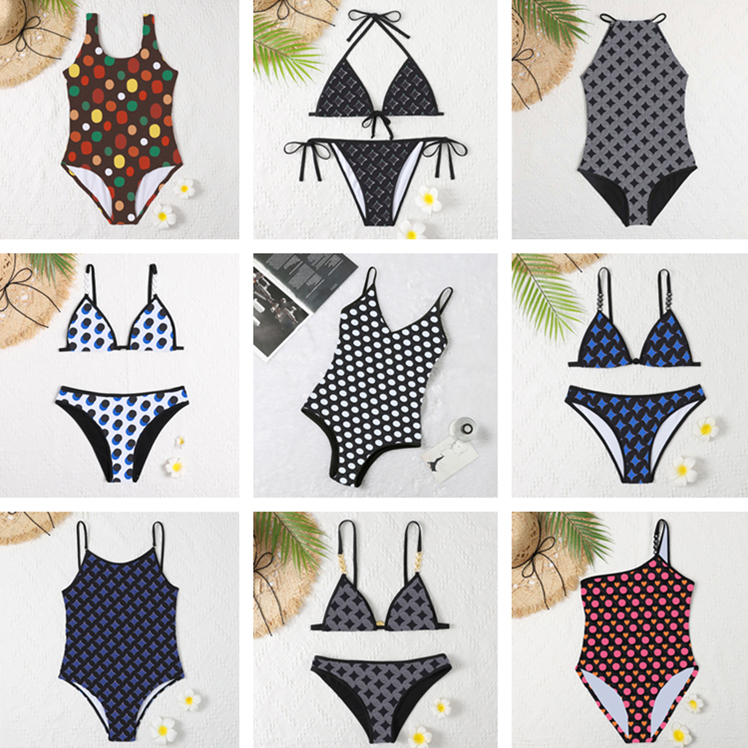 

Summer Bikinis Womens Swimsuits One Piece Swimwear Textile Sexy Splits Bikini Fashion Letter Printed Girls Swimsuit, Please contact me to look real pics