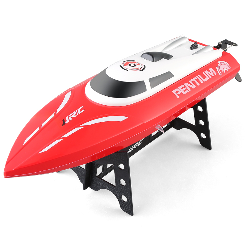 

High Speed 25km/H Waterproof Turnover Reset Water Cooling Remote Control RC SpeedBoat Mini RC Racing Boat RTR Toy water play toy, Red