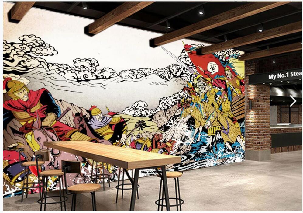 

3d wallpaper custom photo mural Hand drawn ancient battlefield war scene living room home decor 3d wall murals wallpaper for walls 3 d, Non-woven wallpaper