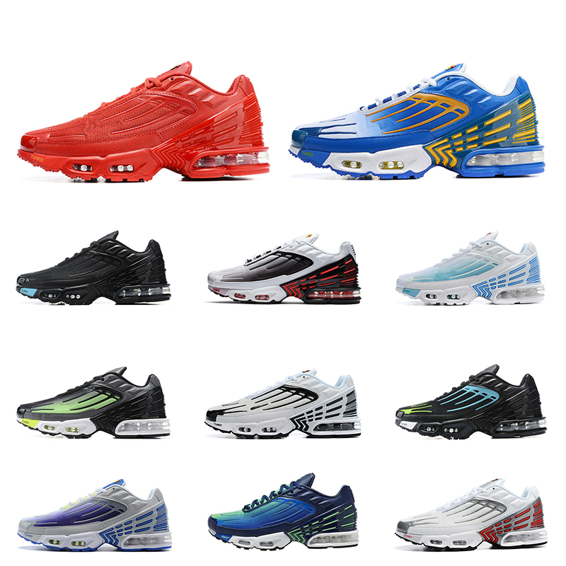 

2020 Outdoor Sports Shoes New Arrivals TN Plus Sneakers Hyper Violet Parachute Pack Purple Nebula Triple Black Iridescent Run shoe, Box