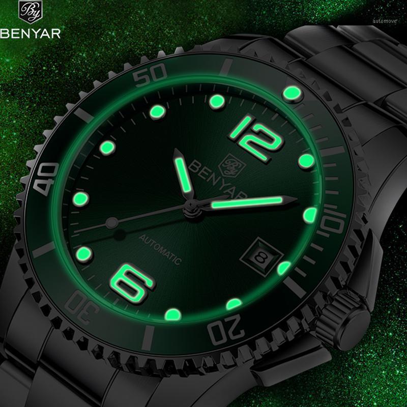 

BENYAR 2020 New Men's Watches Sport Watch Men Automatic Mechanical Watch Mens Wristwatch Waterproof Clock Reloj Hombre1, Blue