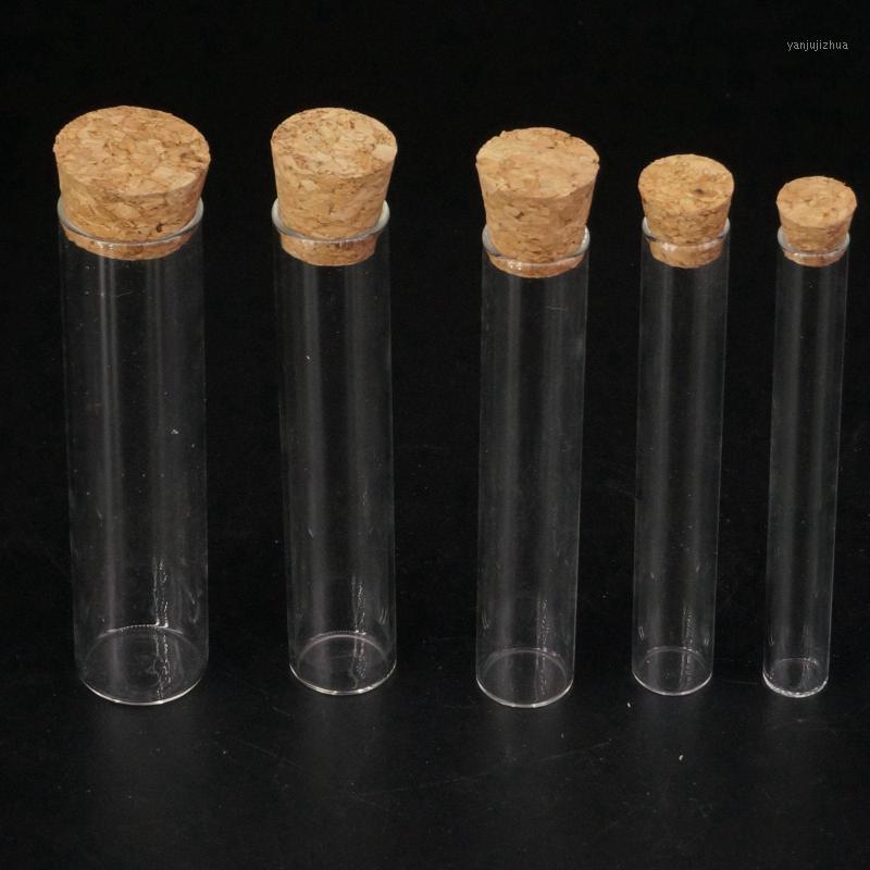 

O/D 12-40mm Length 100mm Lab Glass Test Tube With Cork Stoppers Laboratory School Educational Supplies1