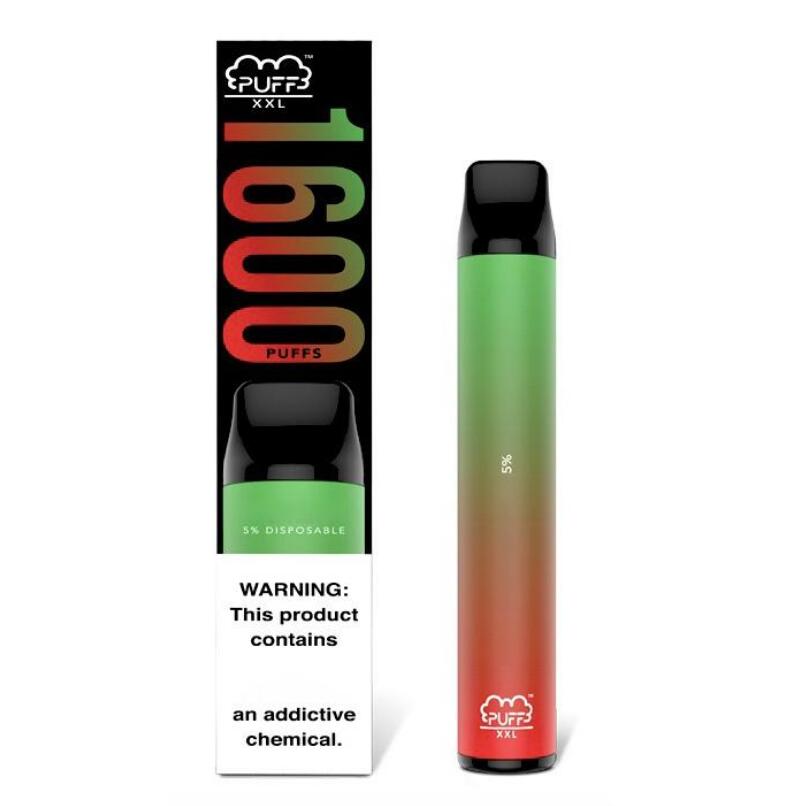 

2021 Puff XXL Disposable Vape Pen 1600 Puff Pre Filled Pods Vape Cartridge Puff Bars e cigarette DHL shipping