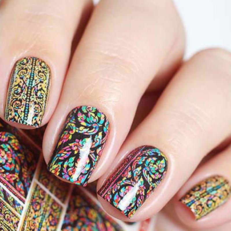 

1 Pcs Full Beauty Black Flower Vine Primer Gel Varnish Soak Off UV LED Gel Nail Polish Base Coat No Wipe Top Color Polish, 27