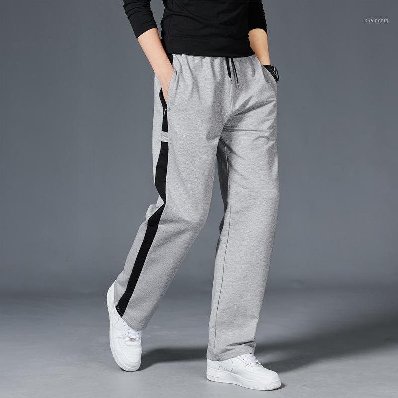 

Men Loose Sport Running Stripe Sweatpants Fitness Training Pants Mens Straight Trousers Tracksuit Jogging Sportswear1, Q54 dark gray