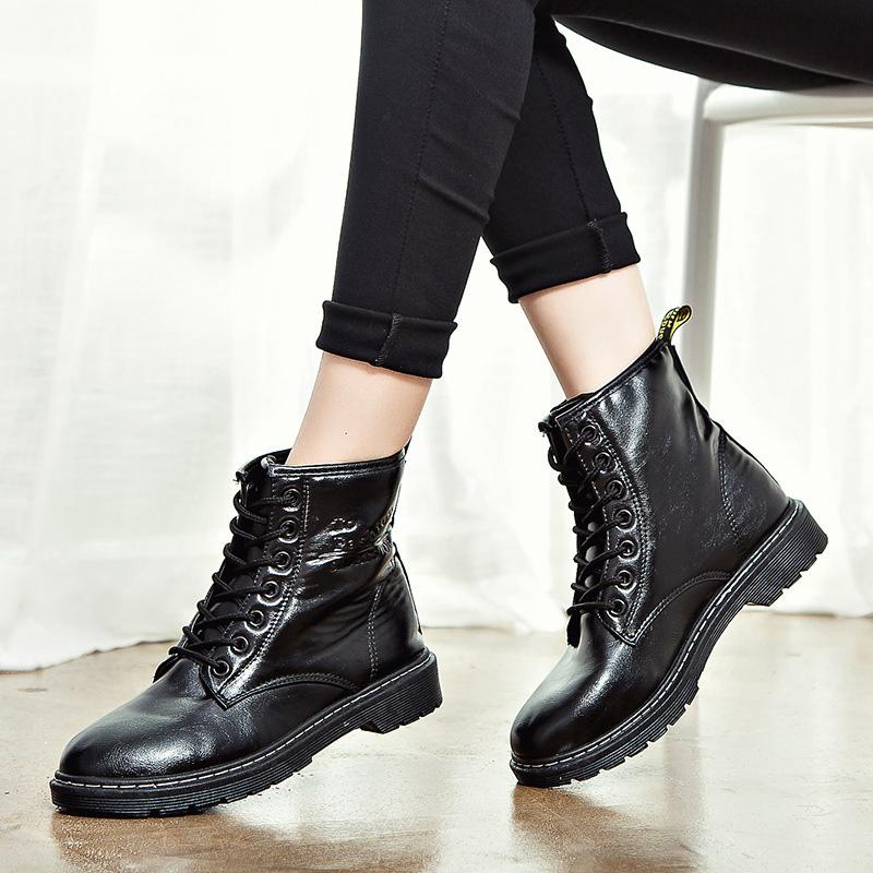 

Nice New Women Boots Women Shoes For Lady Genuine Leather Boots White Great Ankle, Black