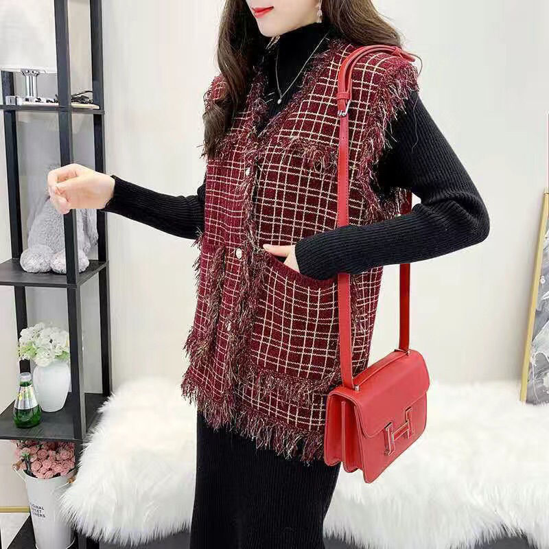 

New spring 2021 female vest small fine waistcoat ladies cardigan fashion solid color blue sky vests y178 5HOG, Heise