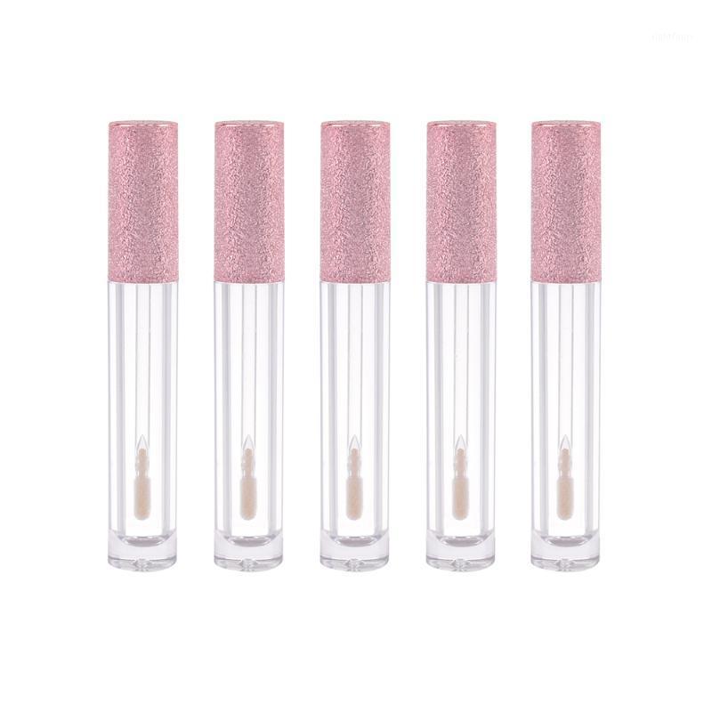 

5 Pieces 6ml Empty Lip Gloss Tube With Glitter Pink Cap Plastic Lip Glaze Bottle Sample Vials Cosmetics Container1