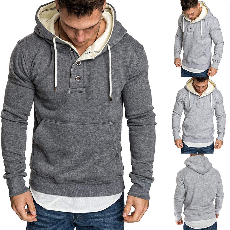 

New 2020 Autumn Winter Brand Mens Hoodies Sweatshirts Men High Quality Solid Color Long Sleeve Fashion Mens Hoodies, Red