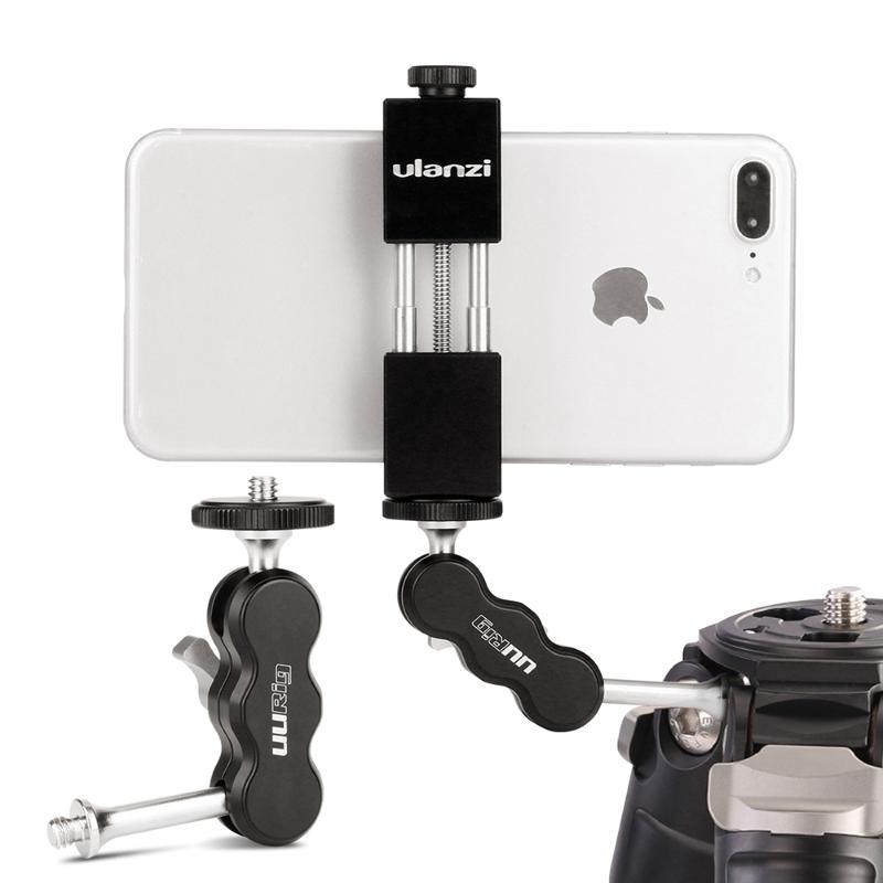 

UURig R002 Aluminium Magic Arm Monitor Mount w 1/4'' Screw Mount ffor Son/ DSLR Camera w Stabilizer Double Ball Head Adjustable