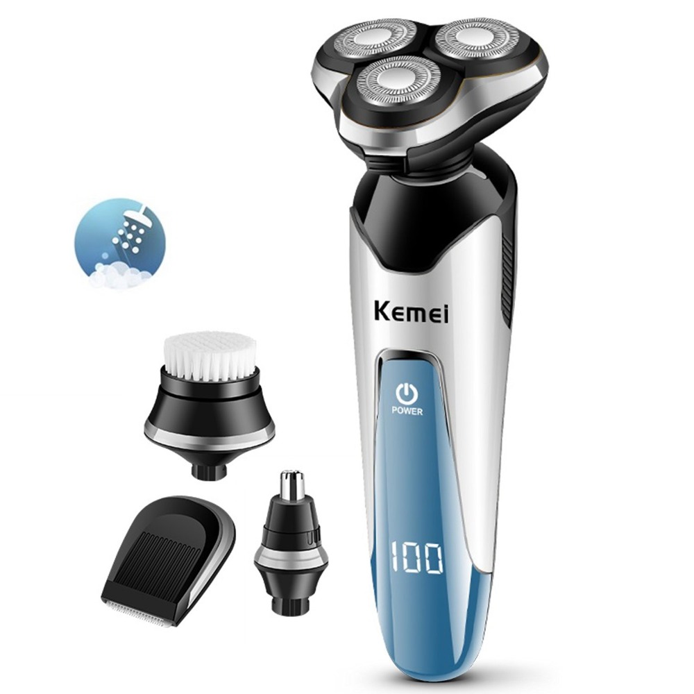 

4in1 Professional rotate shaver set rechargeable electric shaver for men beard face shaving machine waterproof electric razor