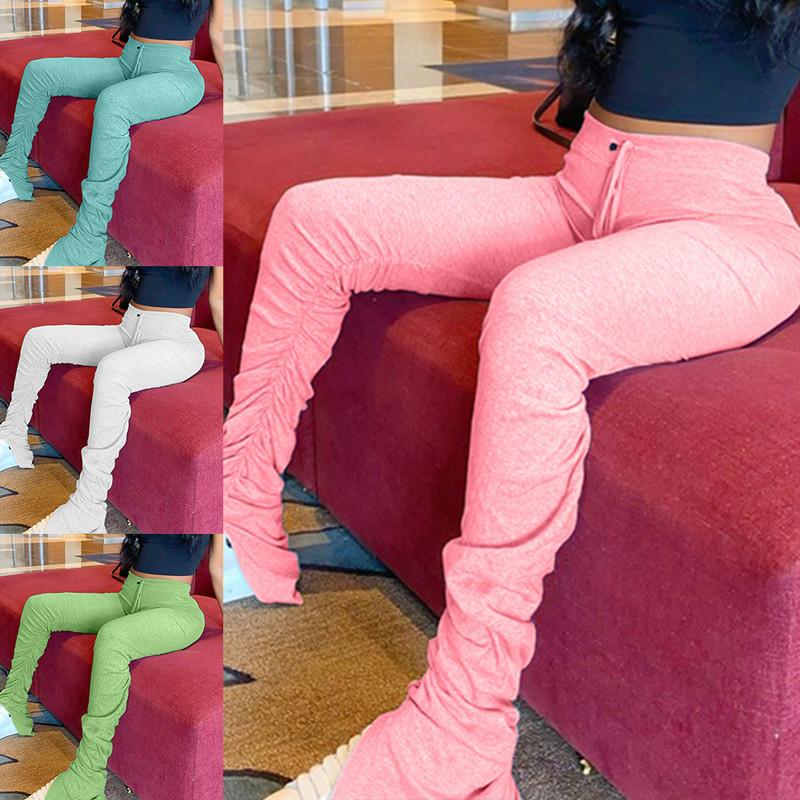 

Joggers Pants Women Sweatpants High Waist Jogging Sweat Pants Femme Stacked Pant Trouser Sport Leggings Women Running Pant, Light green jogging