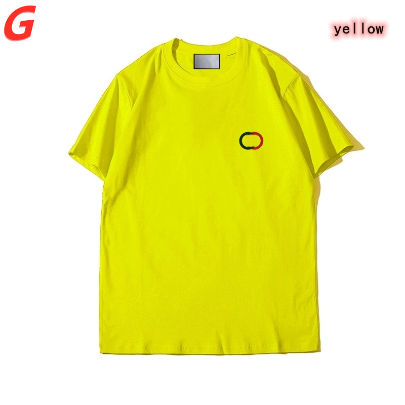 

19SS Famous Mens T Shirt Polos High Quality Men Women Couples Casual Short Sleeve Mens Round Neck Stylist Tees 6 Colors, White;black