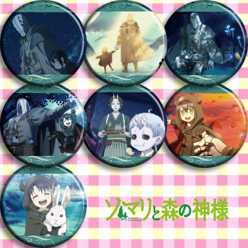 

1pc 58mm badges Anime Somali to Mori no Kamisama Somali and the Forest Spirit Brooch Icons Broche1