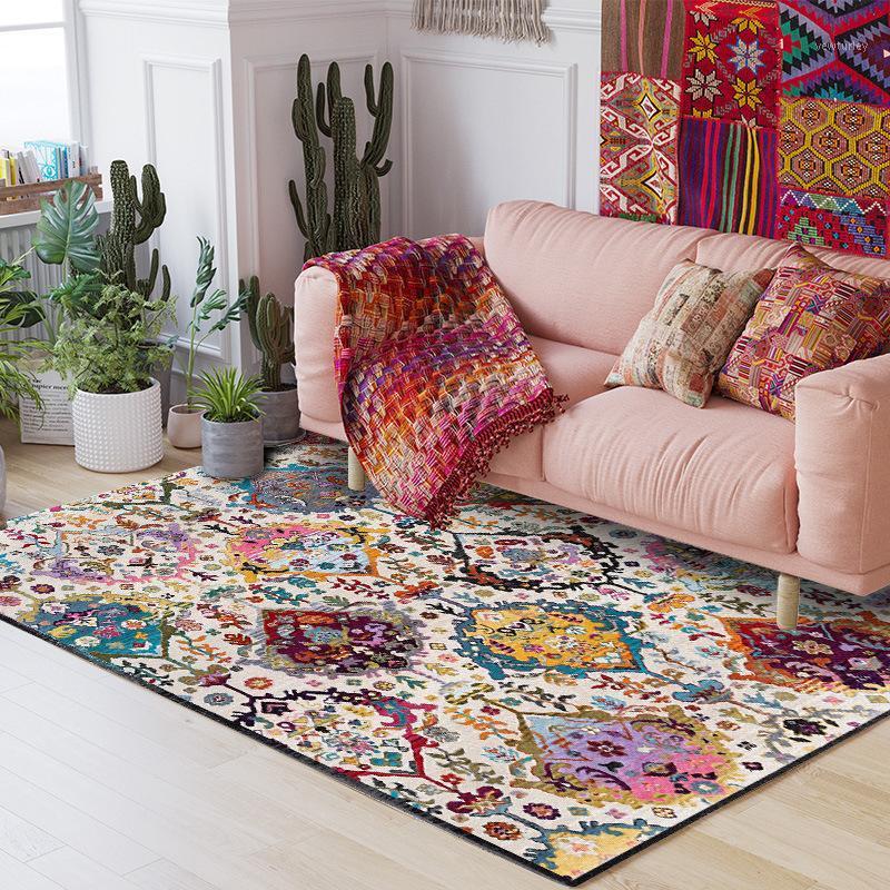 

Bohemia Turkish Style Carpet Hallway Bedside Area Rug Doormat Table Chair Mat Home Decor Corridor Rug Carpets for Living Room1, No.2