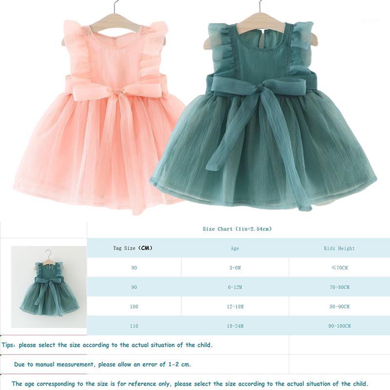 

2020 Girls Casual Dresses New Sleeveless Girl Princess Dress Cotton Soft and Comfortable1, Green