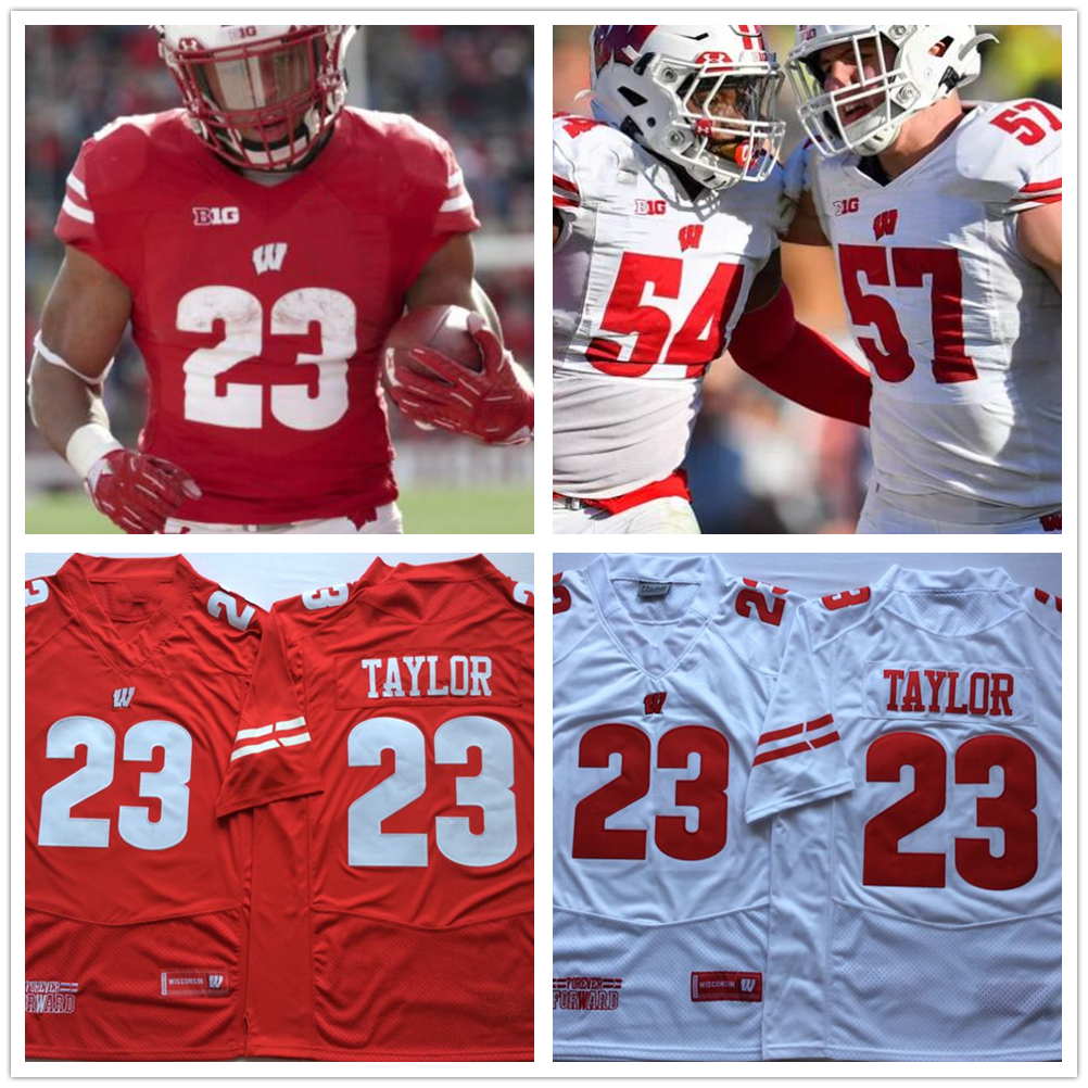 

Custom NCAA Wisconsin Badgers Titus Toler stitched Football Jersey 5 Graham Mertz 50 Logan Brown Jack Sanborn Jalen Berger any name number, Red