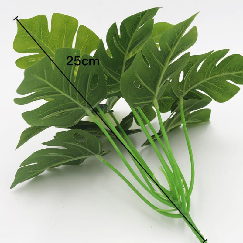 

12 Green Artificial Monstera Palm Leaves For Tropical Hawaiian Theme Party Decoration Wedding Birthday Festival Supplies1, 01