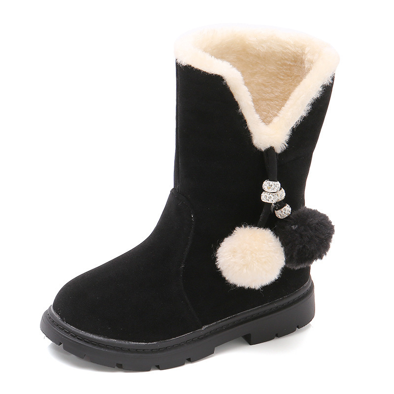 

Warm Long Girls 2019 Cotton Princess Winter New Children'S Shoes Kids In The Boots 3 4 5 6 7 8 9 10 11 12 Year Old, Red 02