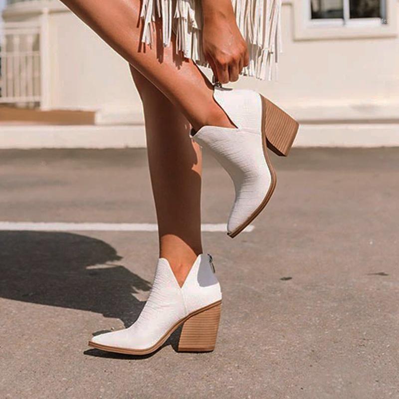 

women ankle boots high heels pumps shoes woman PU leather gladiator pointed toe shoe chaussures femme zapatos mujer sapato D22101, White