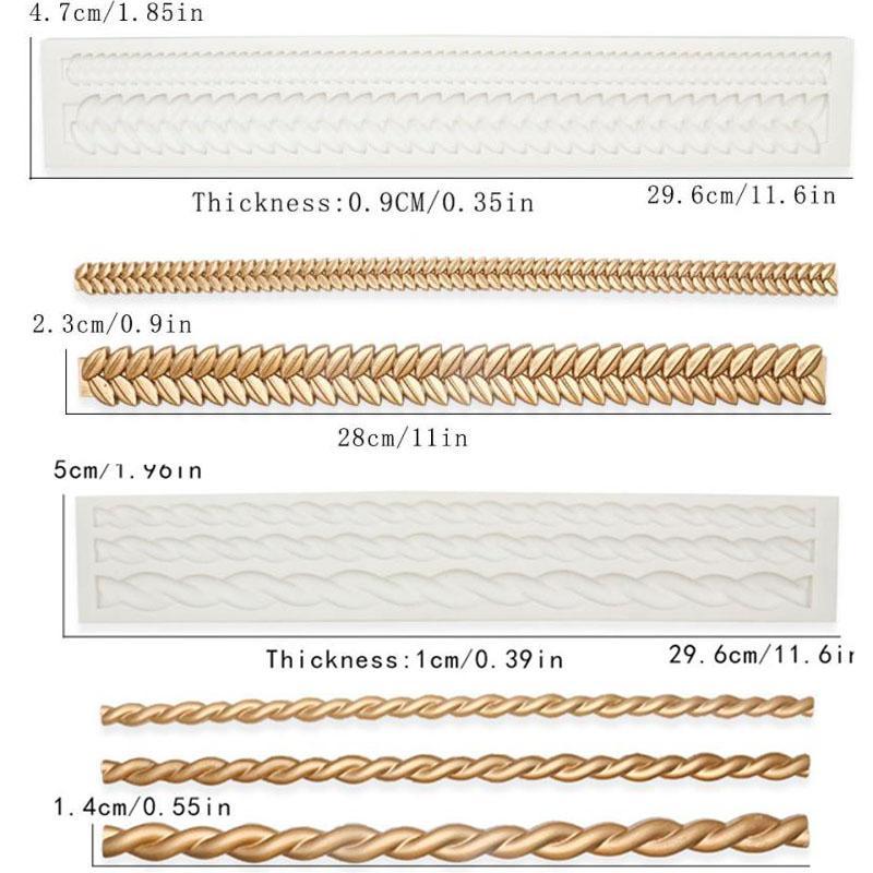 

Border Cake Decoration silicone mold fondant mold cake decorating tools chocolate gumpaste candy molds Plaster Candle1