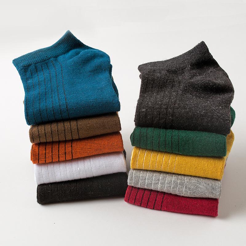 

High Quality Woman Fashion 5 Pairs/Lot Socks Men Lovers Autumn New Sports Breathable Cotton Socks Casual Cute Short, Color 1