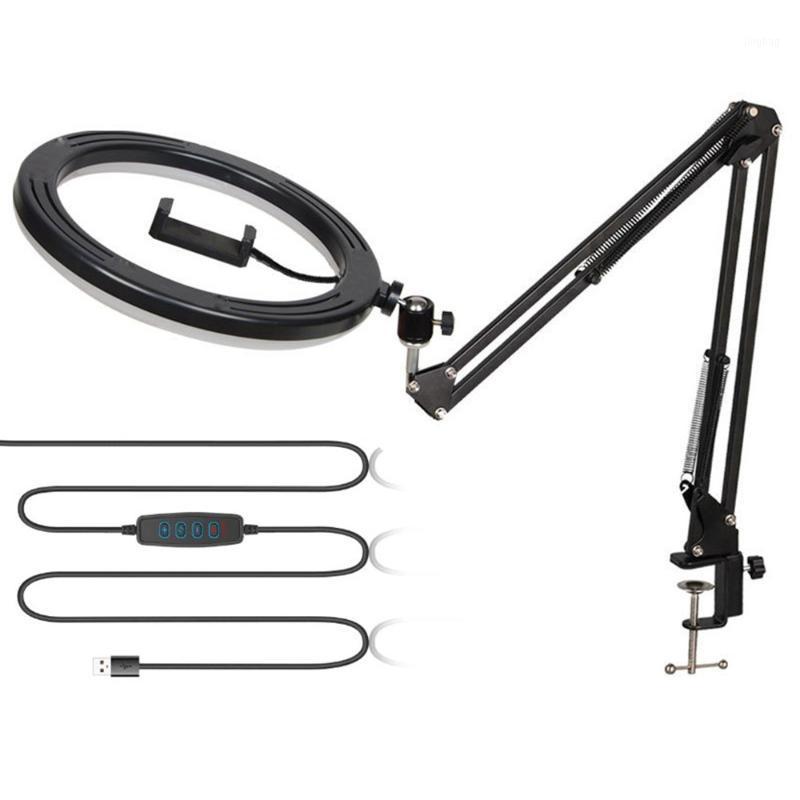 

Overhead Ring Light with Adjustable Rotation Flexible Stand Circle Light with Desktop clamp for Tiktok Livestreaming Photography1