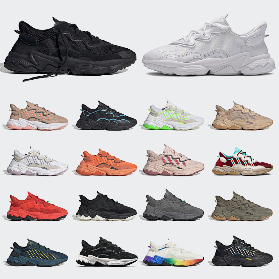 

Ozweego men womens casual shoes Triple Black Wine Red Solar Yellow Neon Green Halloween Tones RetroTrainers Sneakers, A15 36-45