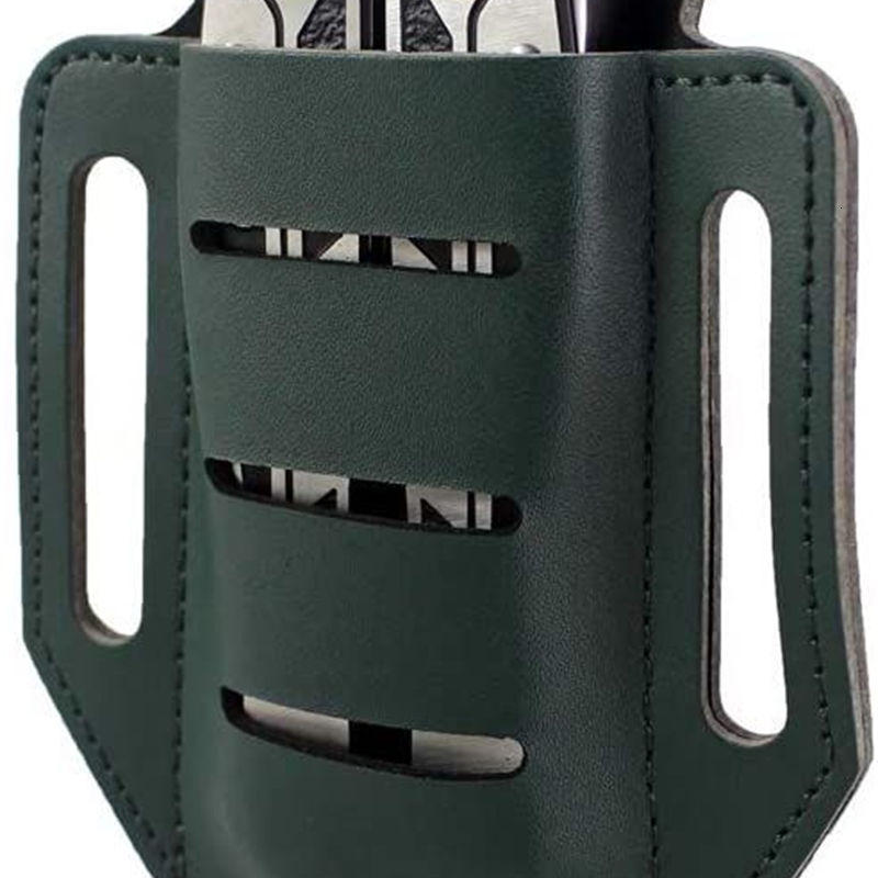Organizador EDC Portaherramientas multifunci/ón de Cuero con Lazo para cintur/ón para Herramientas de Linterna y bol/ígrafo y Equipo EDC