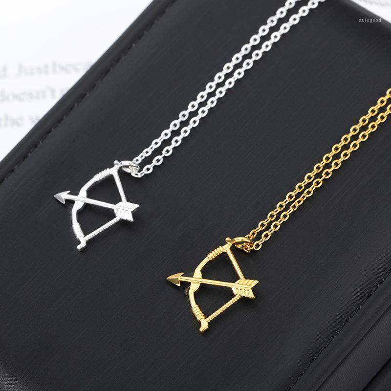 

Chokers Fashion Bow And Arrow Necklace For Women Collares Gold Chain Stainless Steel Archery Charm Choker Boho Jewelry1