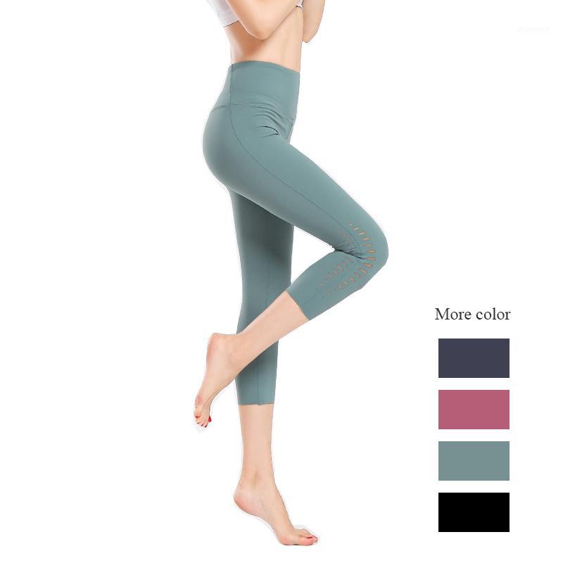 

2020 Quick-drying yoga pants women Tights for women push up sports Calf-Length Pants fitness clothing mallas deporte mujer#2l51, Black
