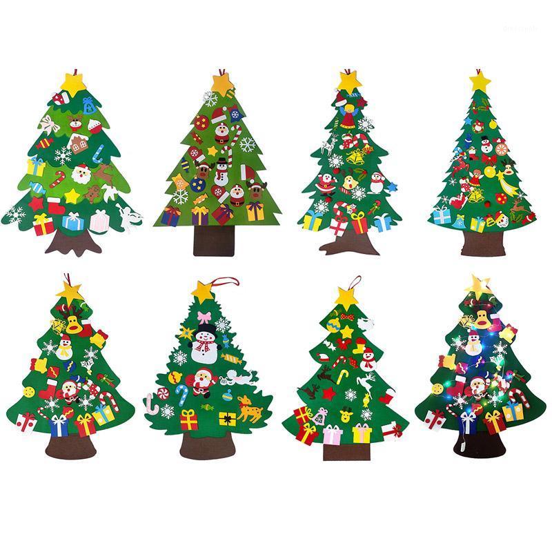 

DIY Felt Christmas Tree Decor Santa Claus Kids Toys Christmas Decor Children Xmas Gifts Hanging Home Door1