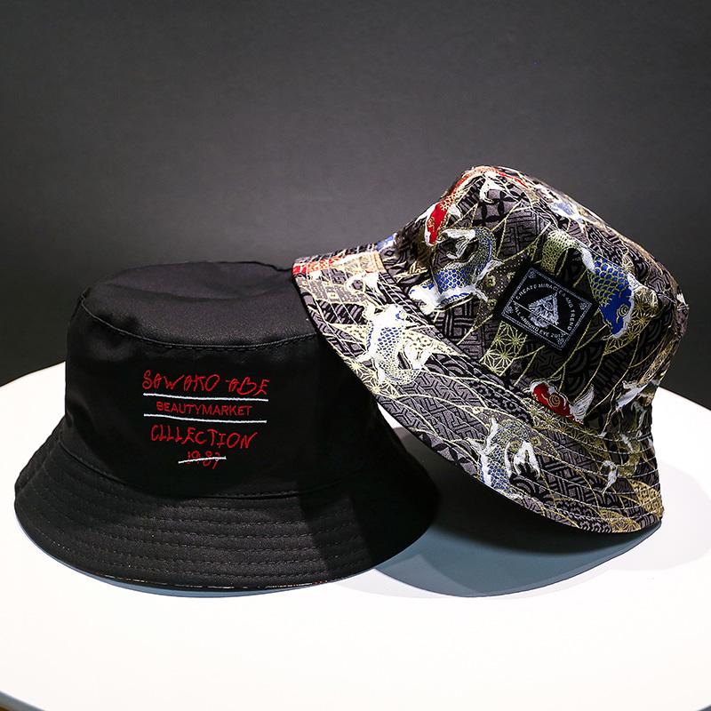 

Soft Bucket Hat Man Women Outdoor Sports Hip Hop Cap Floral Double Side Summer Cotton Fishing Sun Hat Panama For Newest Hats