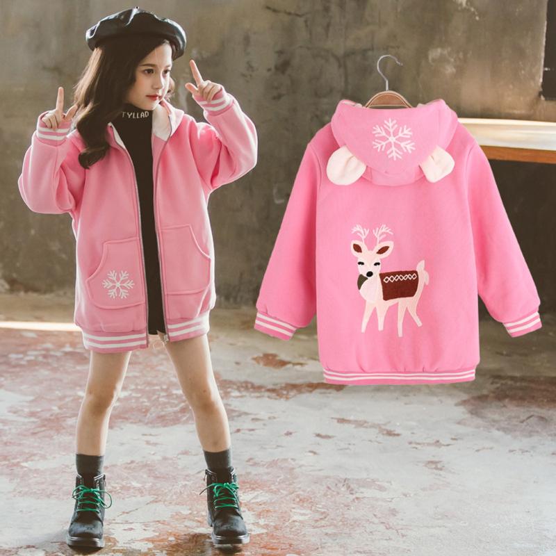 

ARLONEET baby girls Boys winter Plush velvet hooded Deer Cartoon coats Kids Hoodies Cardigan Jacket Outerwear Windproof CO17, Gn