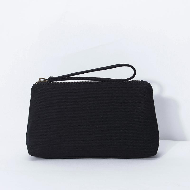 

Simple ins wind makeup storage bag student storage bag canvas coin purse lipstick1, Beige