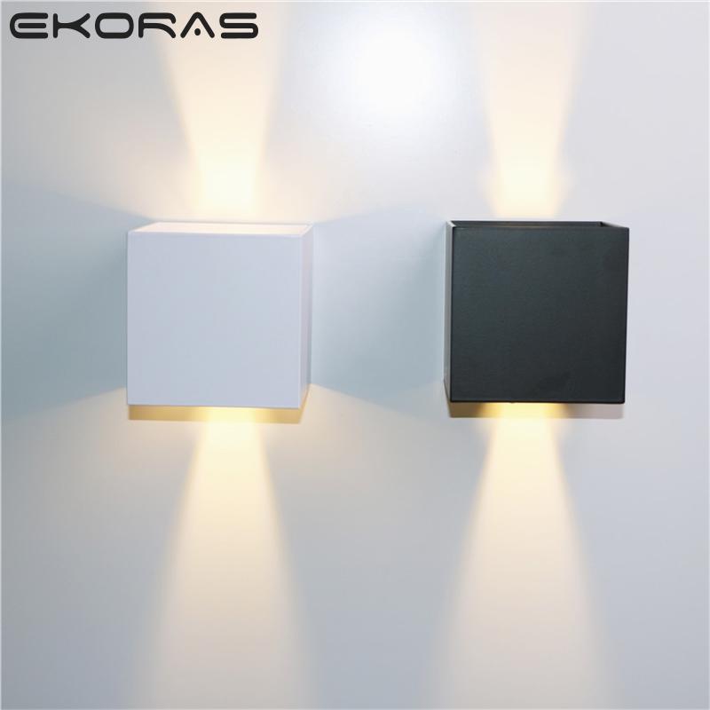 

Home Decor 12W COB LED Wall Lamp Indoor Outdoor Simple Style Aluminum Wall Lights for Bedroom Hallway Porch Balcony